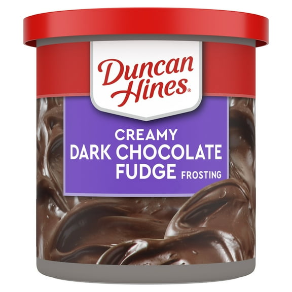 Duncan Hines Creamy Dark Chocolate Fudge Flavored Frosting, Thanksgiving Cookie Decorating, 16 oz.