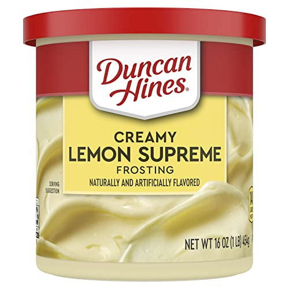 Duncan Hines Creamy Lemon Supreme Frosting, 8-16 OZ Cans
