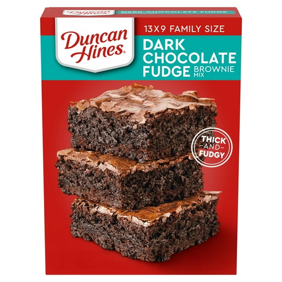 Duncan Hines Brownie Mix, Dark Chocolate Fudge, Valentine's Day Baking, 18.2 oz.