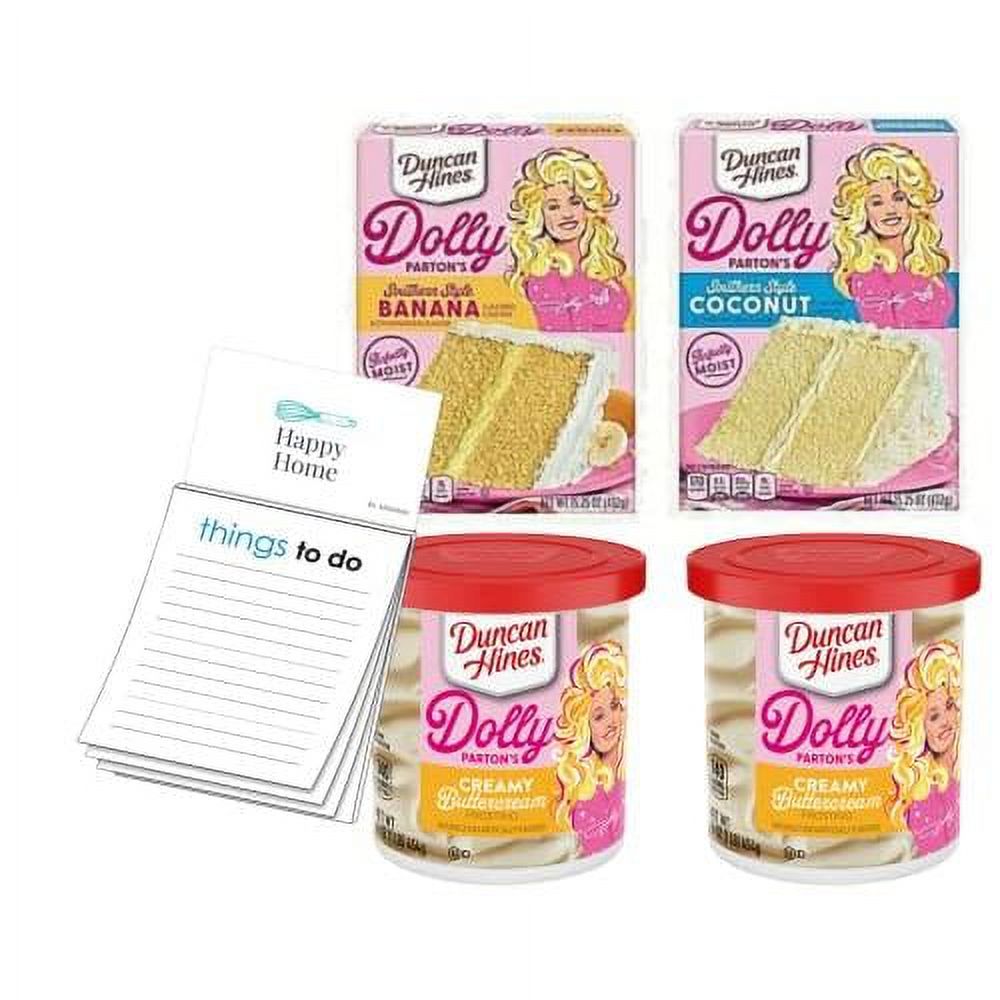 Duncan Hines Dolly Parton’S Coconut Cake Mix & Banana Cake Mix With 2