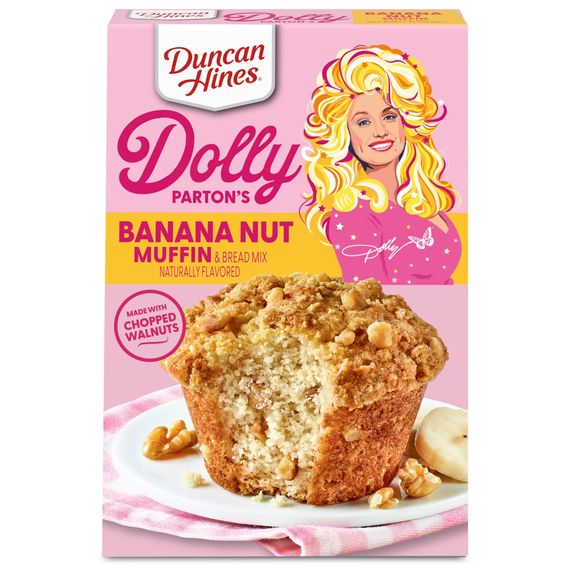 Duncan Hines Dolly Parton's Banana Nut Flavored Muffin & Bread Mix, 19.05 oz