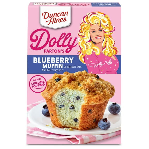Duncan Hines Dolly Parton's Blueberry Flavored Muffin & Bread Mix, 17.83 oz.