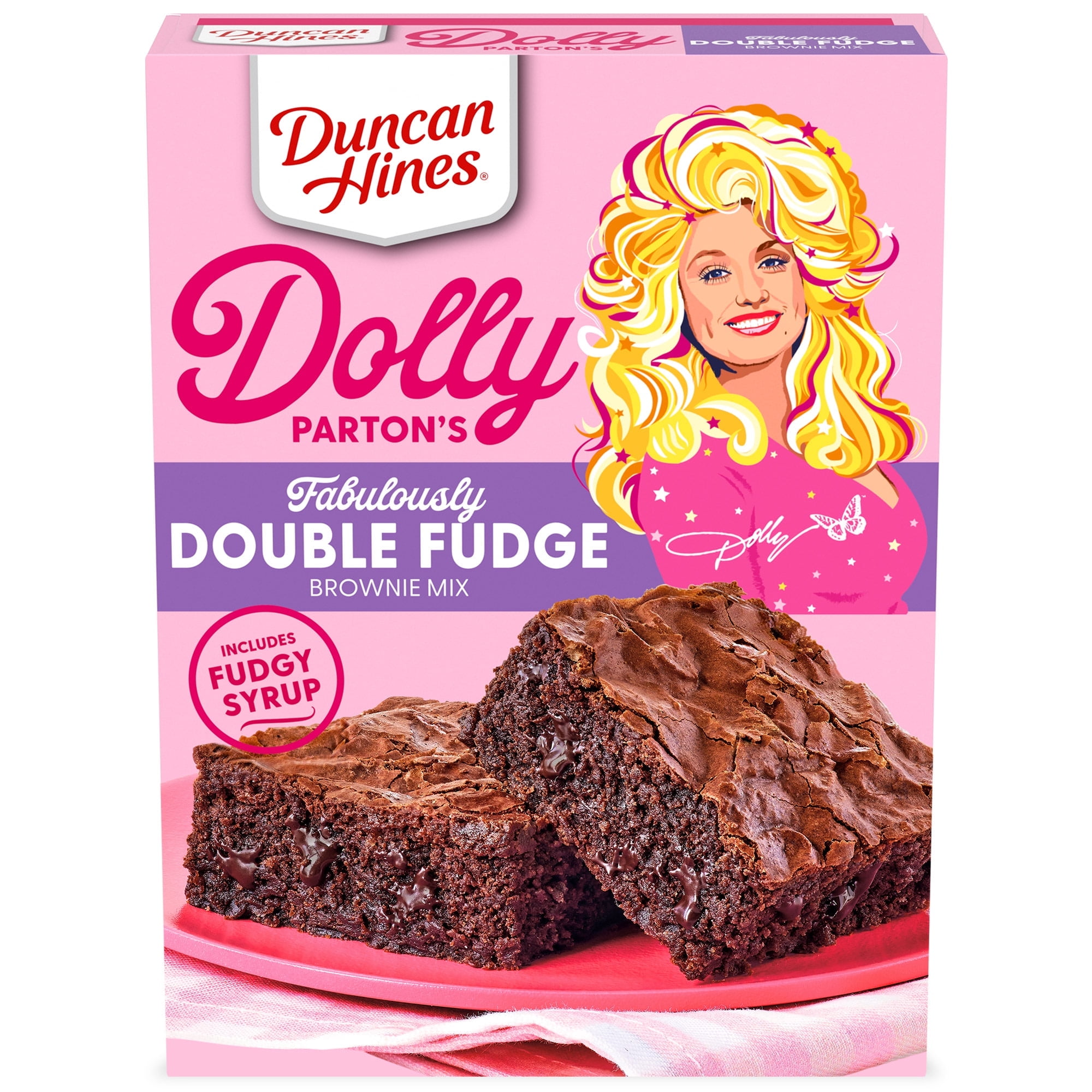 Duncan Hines Dolly Parton's Fabulously Double Fudge Brownie Mix, 17.6 oz