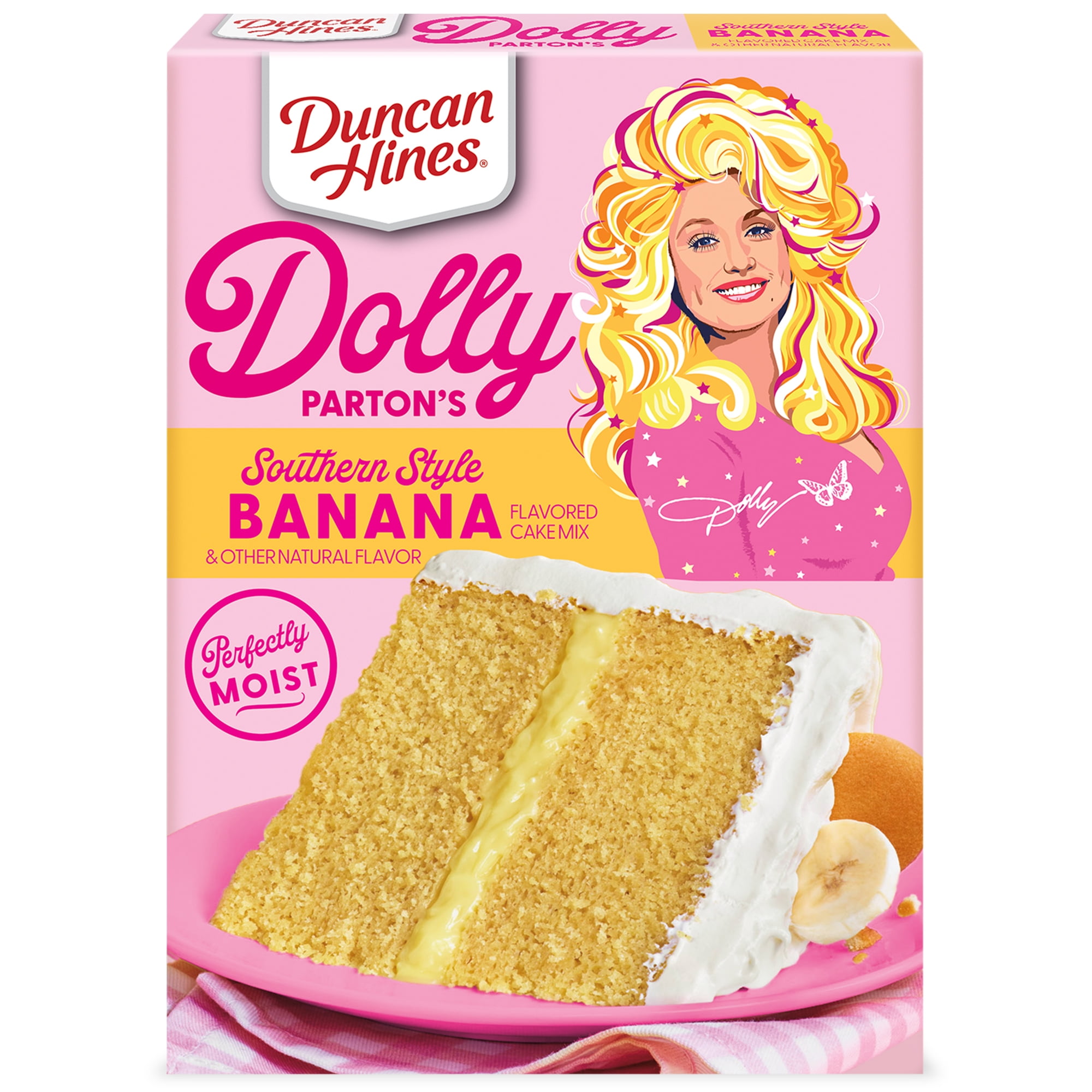 Duncan Hines Dolly Parton’s Favorite Banana Flavored Cake Mix, 15.25 oz