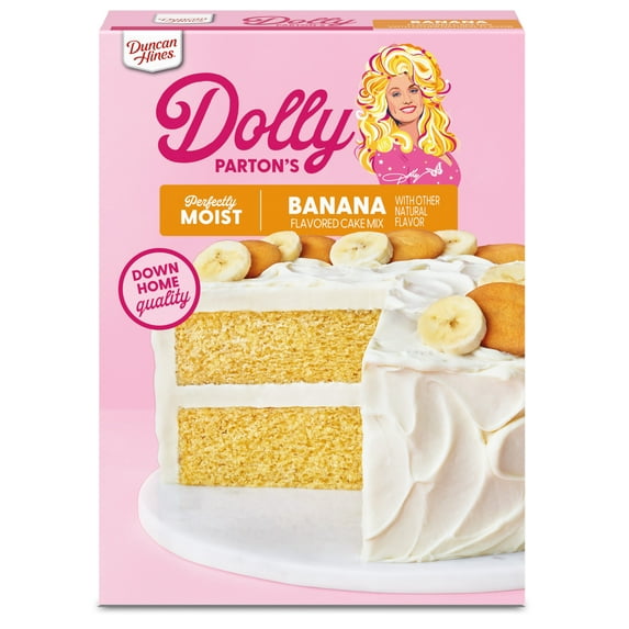 Duncan Hines Dolly Parton's Favorite Banana Flavored Cake Mix, 15.25 oz.