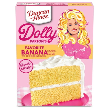 Duncan Hines Dolly Parton's Favorite Banana Flavored Cake Mix, 18 oz