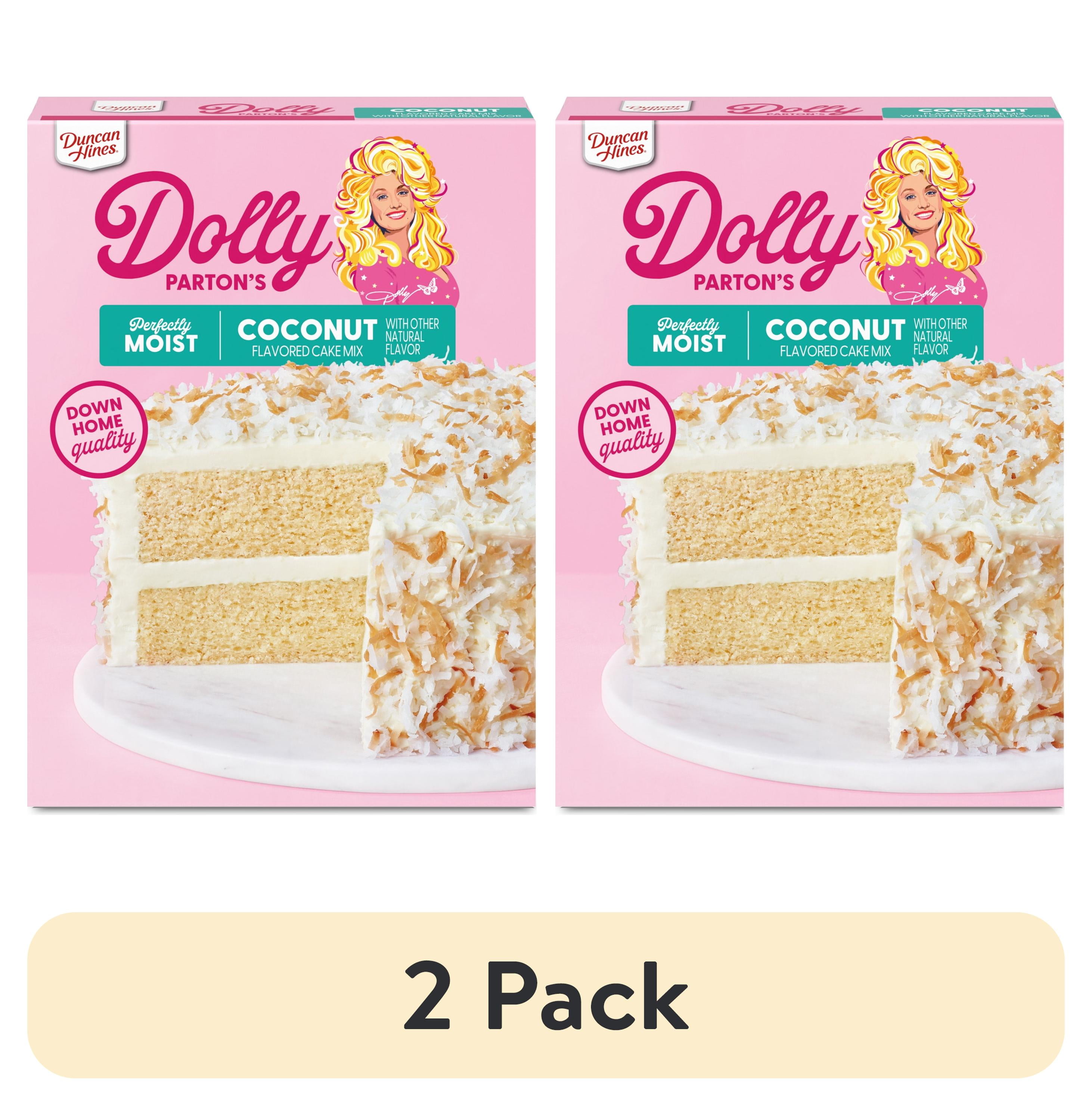 (2 pack) Duncan Hines Dolly Parton's Favorite Coconut Flavored Cake Mix, 15.25 oz.