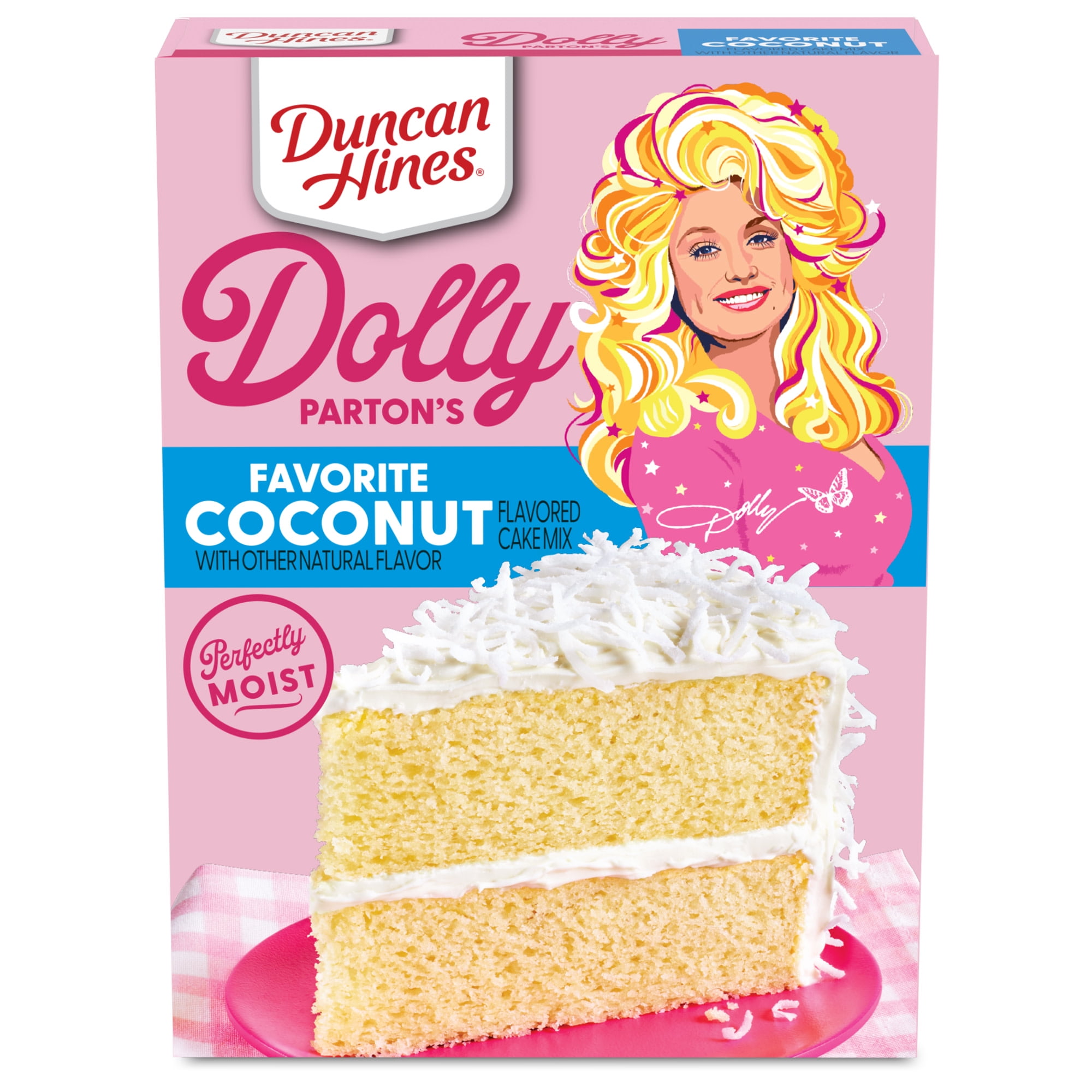 Duncan Hines Dolly Parton's Favorite Coconut Flavored Cake Mix, 18 oz