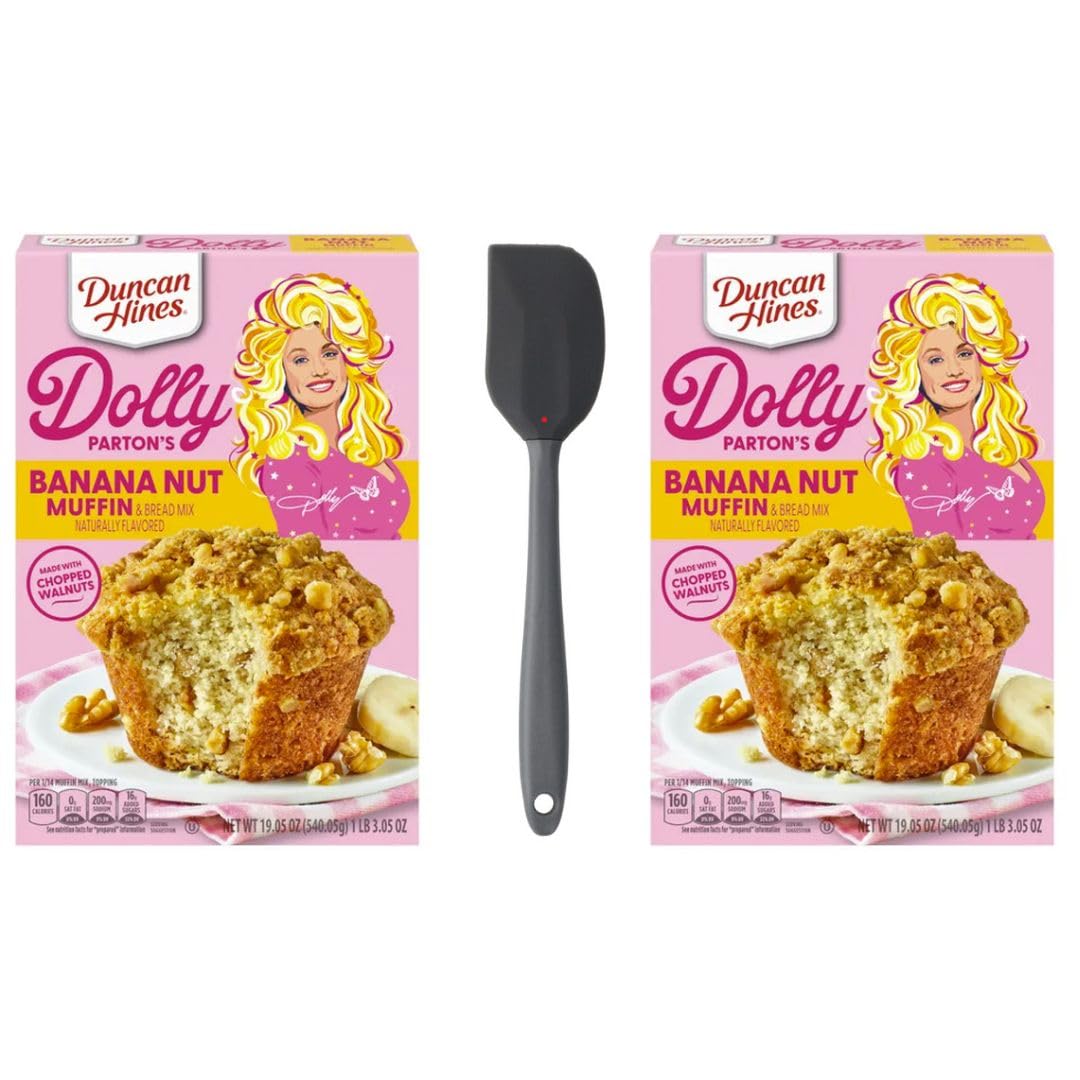 Duncan Hines Dolly Partons Banana Nut Flavored & Bread Mix Bundle