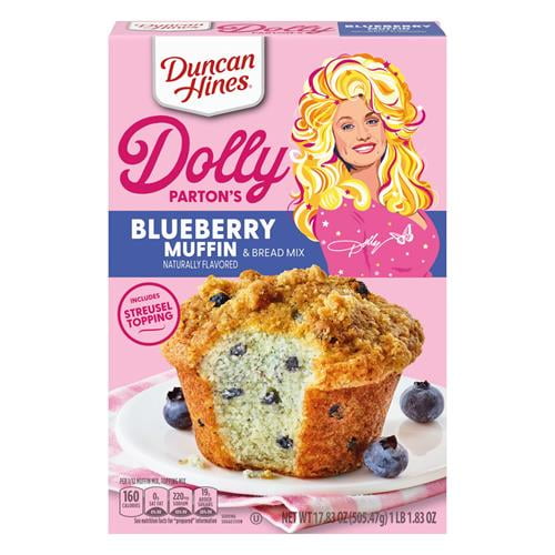 Duncan Hines Dolly Partons Blueberry Flavored Muffin & Bread Mix, 17.83 Oz. - Pack of 2