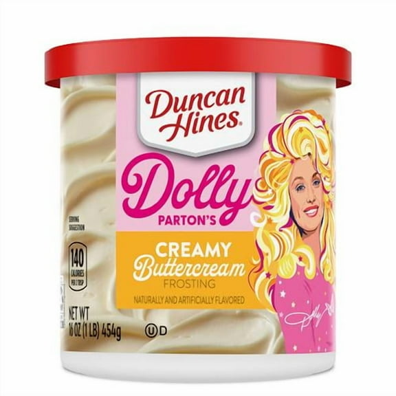 Duncan Hines Dolly Partons Creamy Buttercream Frosting, 16 Oz - Pack of 2