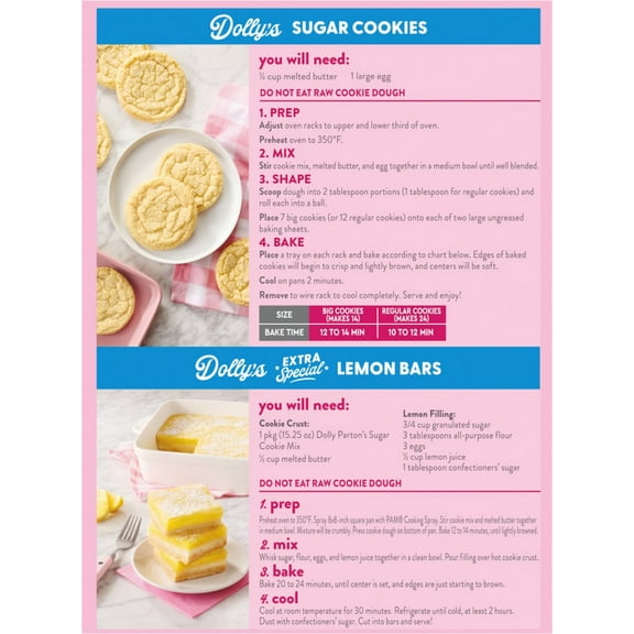 Duncan Hines Dolly Partons Sugar Cookie Mix - 15.25 oz - Pack of 2