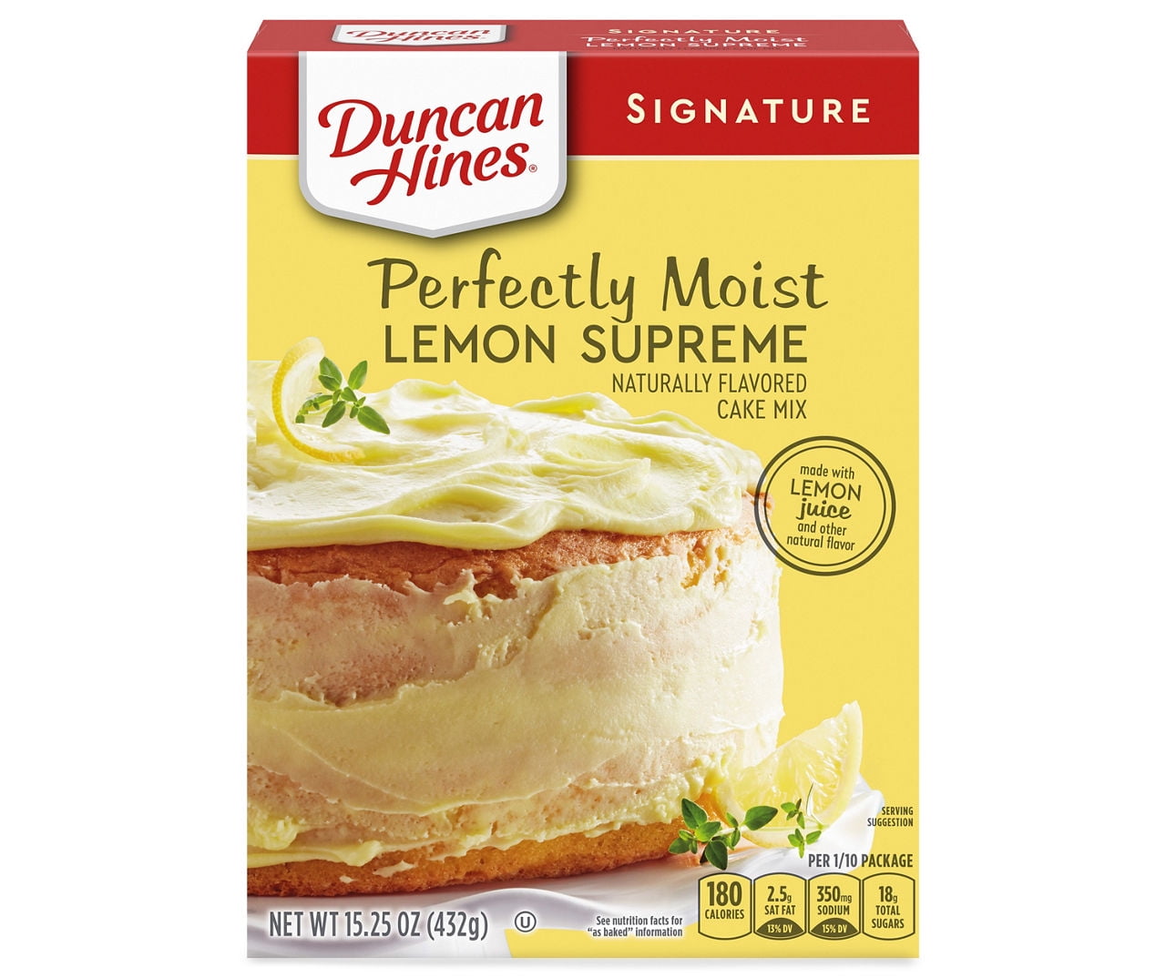 Duncan Hines Duncan Hines Signature Perfectly Moist Lemon Supreme Cake Mix, 15.25 OZ
