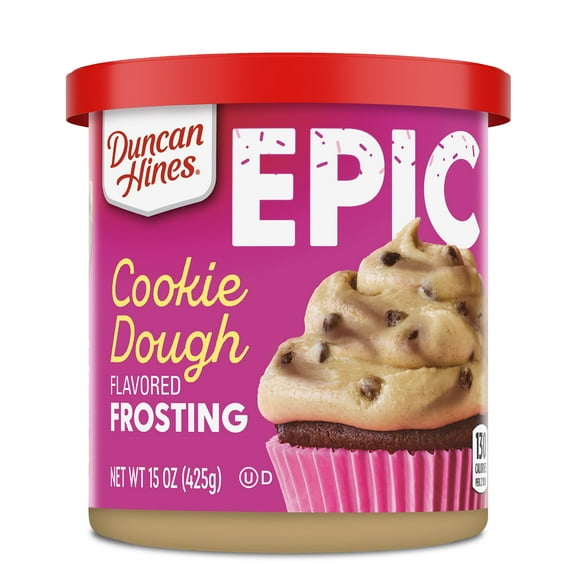 Duncan Hines EPIC Cookie Dough Flavored Frosting, 15 oz Can