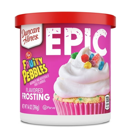Duncan Hines EPIC Fruity Pebbles Flavored Frosting, 14 oz Can
