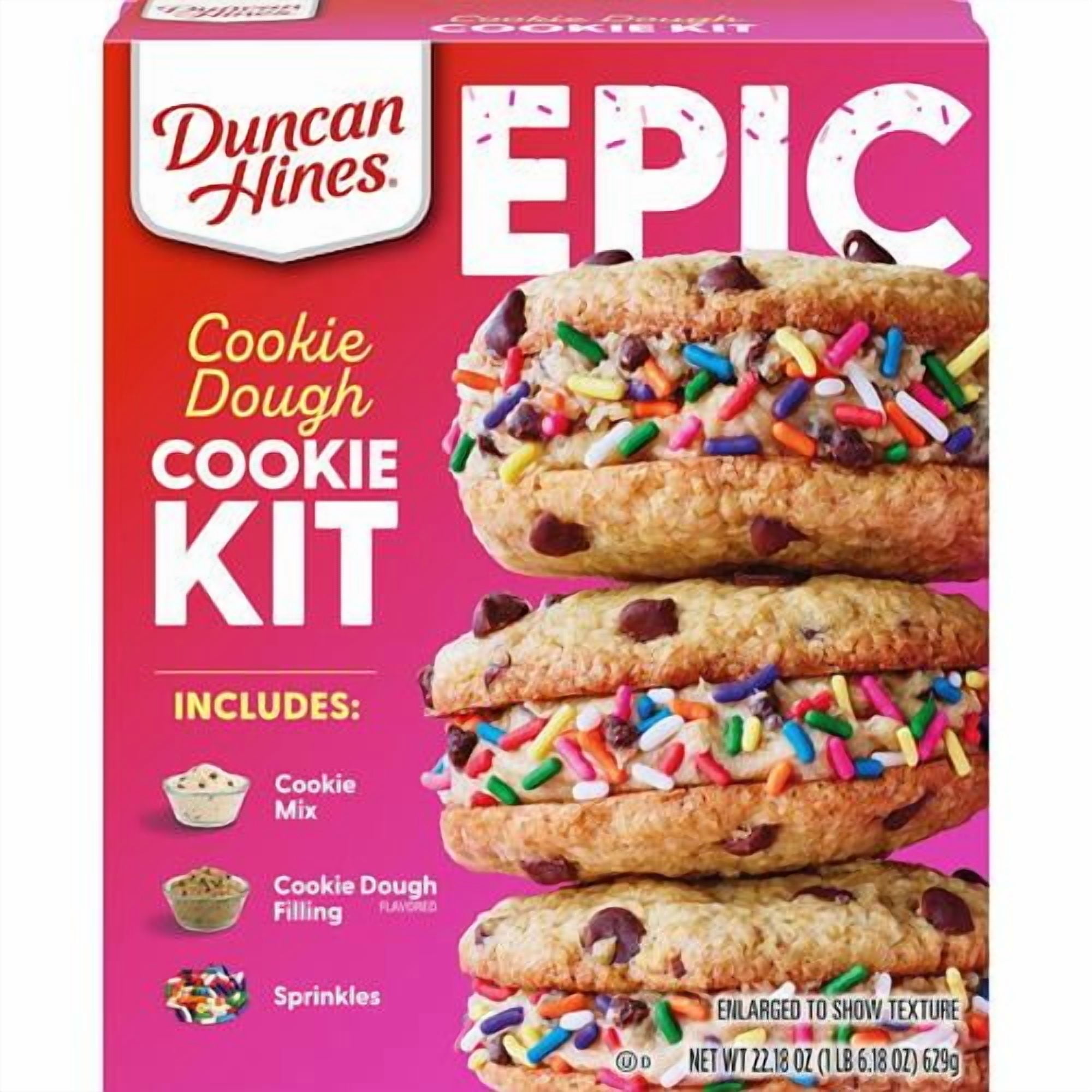 Duncan Hines Epic Kit, Cookie Dough Cookie Mix Kit, 22.19 Oz, 22.187 Oz