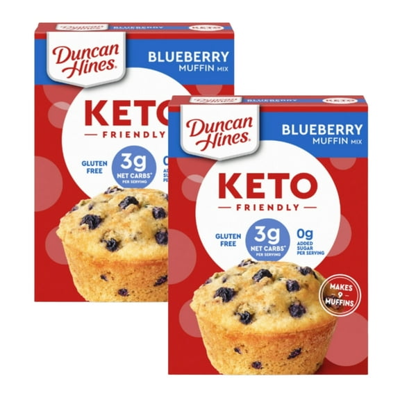 Duncan Hines Keto Friendly Blueberry Muffin Mix, 8.5 oz (2 pack)
