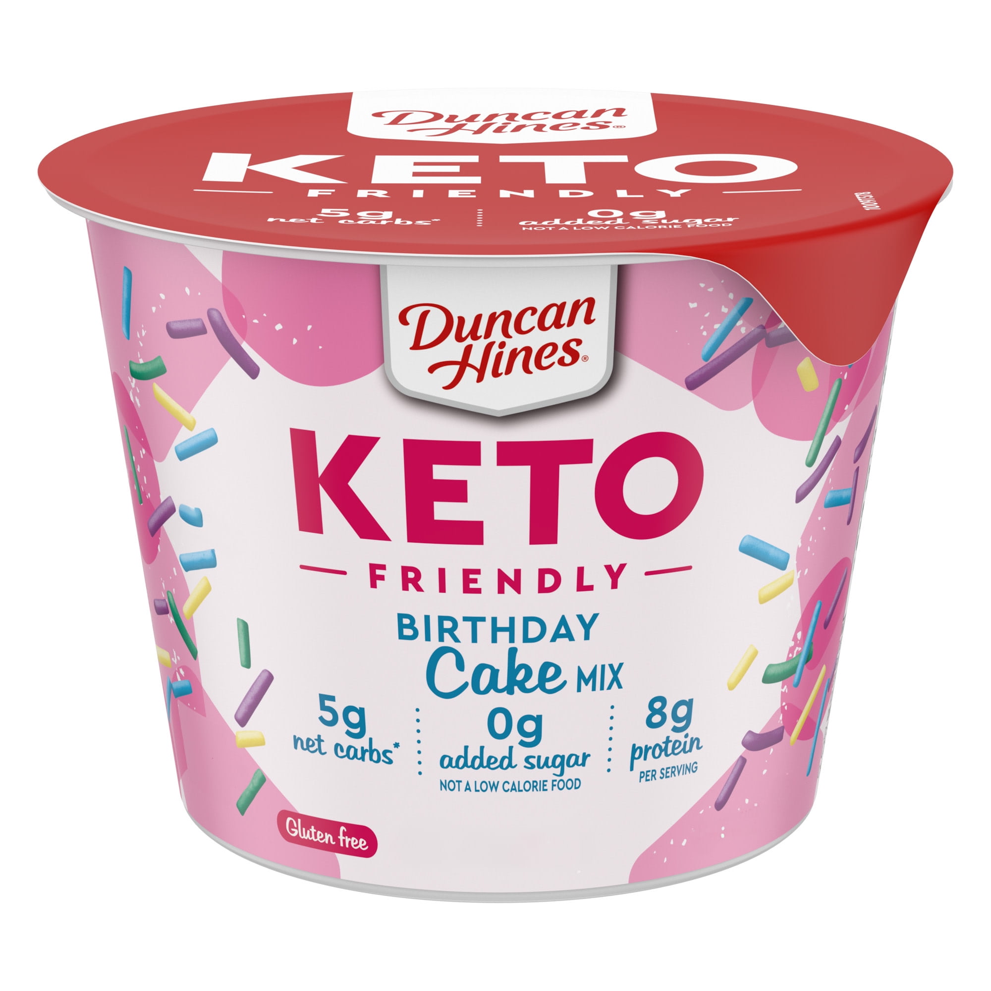 Duncan Hines Keto Friendly Cake Cup Birthday Cake Mix, 2.1 oz