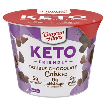 Duncan Hines Keto Friendly Cake Cup Double Chocolate Cake Mix, 2.1 oz