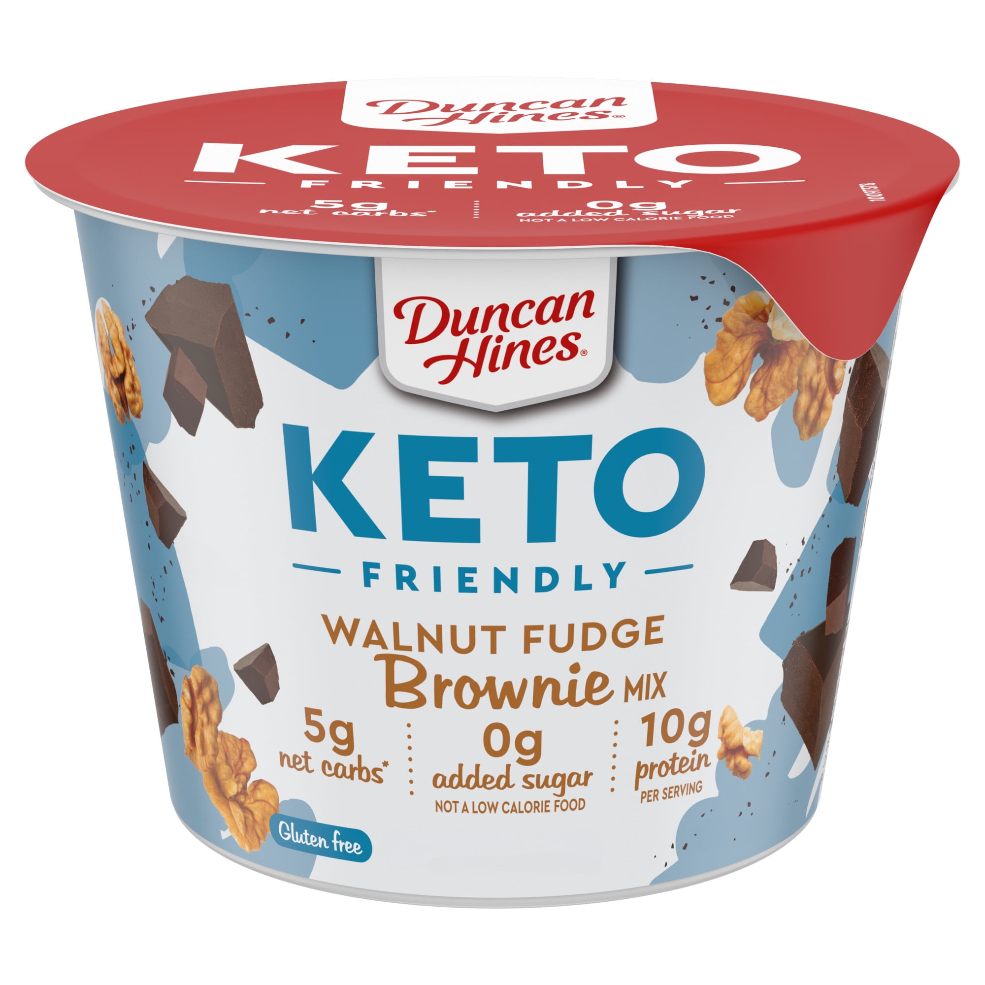 Duncan Hines Keto Friendly Cake Cup Walnut Brownie Mix, 2.5 oz