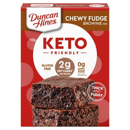 Duncan Hines Keto Friendly Brownie Mix, Chewy Fudge, Valentine's Day Baking, 10 oz.