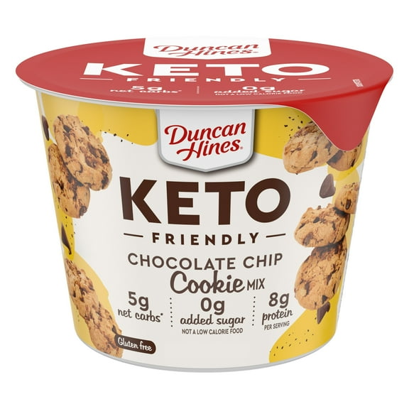 Duncan Hines Keto Friendly Chocolate Chip Cookie Mix Cup, 2.5 oz