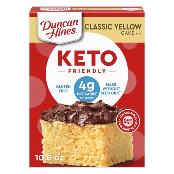 Duncan Hines Keto Friendly Classic Yellow Cake Mix, 10.6 oz.