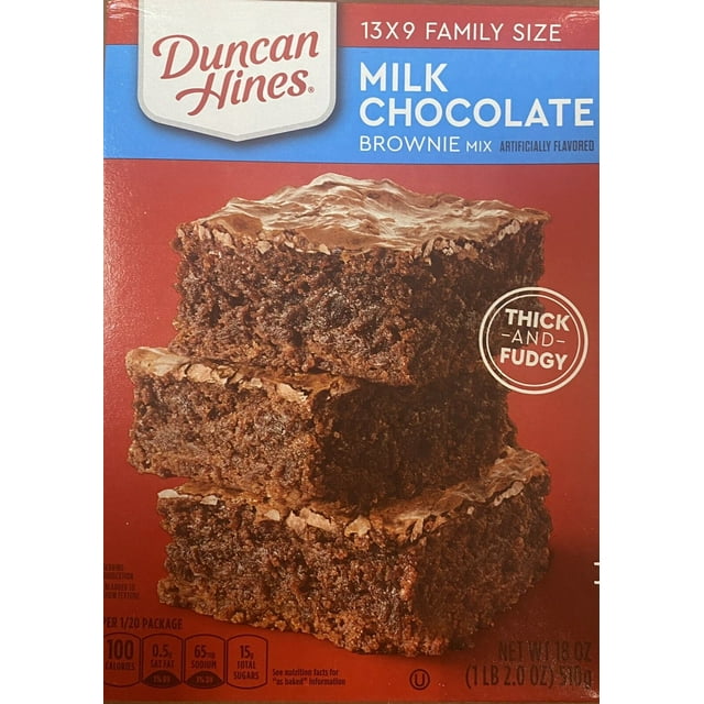 Duncan Hines MILK CHOCOLATE Baking Brownie Mix 13X9 FAMILY SIZE 18 oz