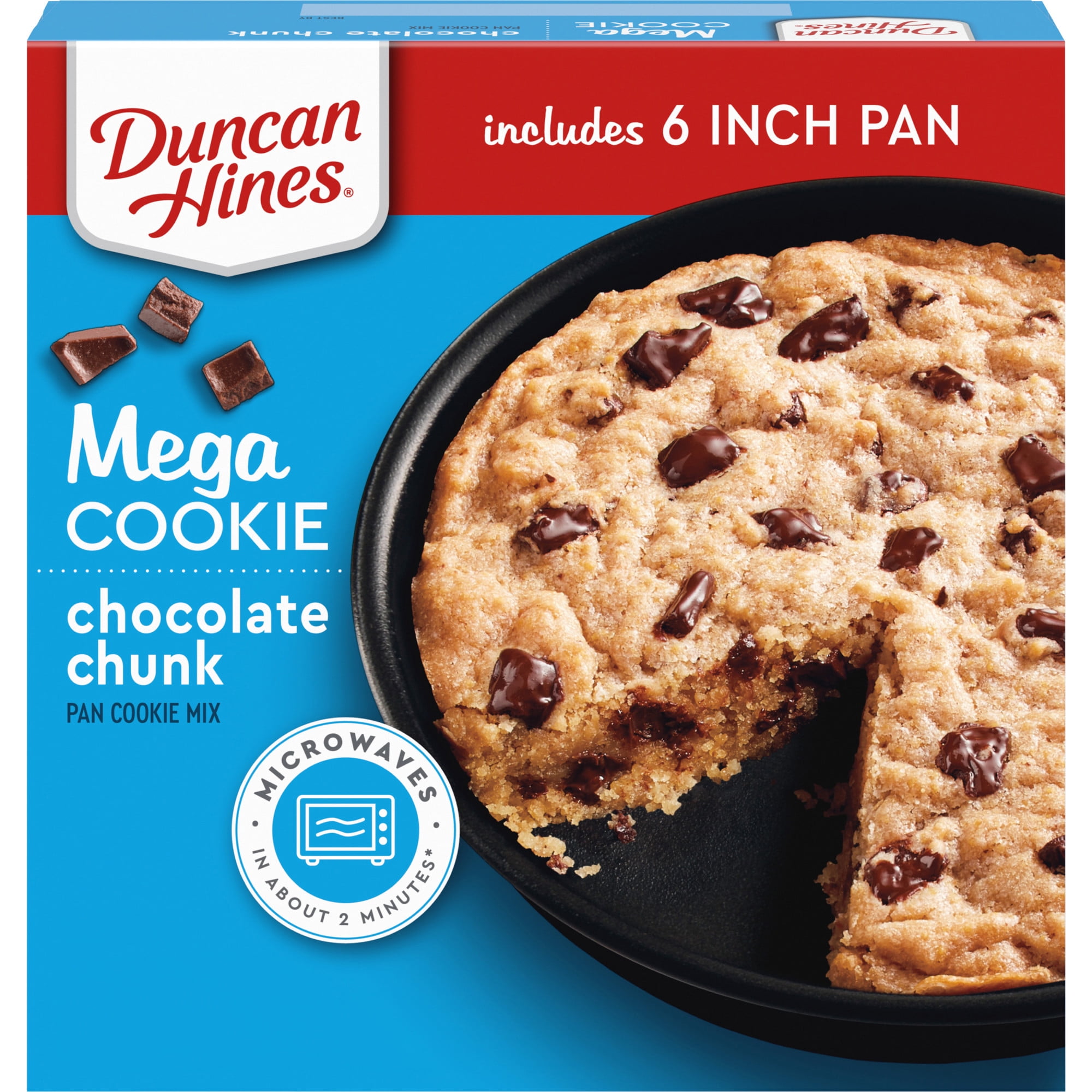 Duncan Hines Mega Cookie Chocolate Chunk Pan Cookie Mix, 7.8 oz