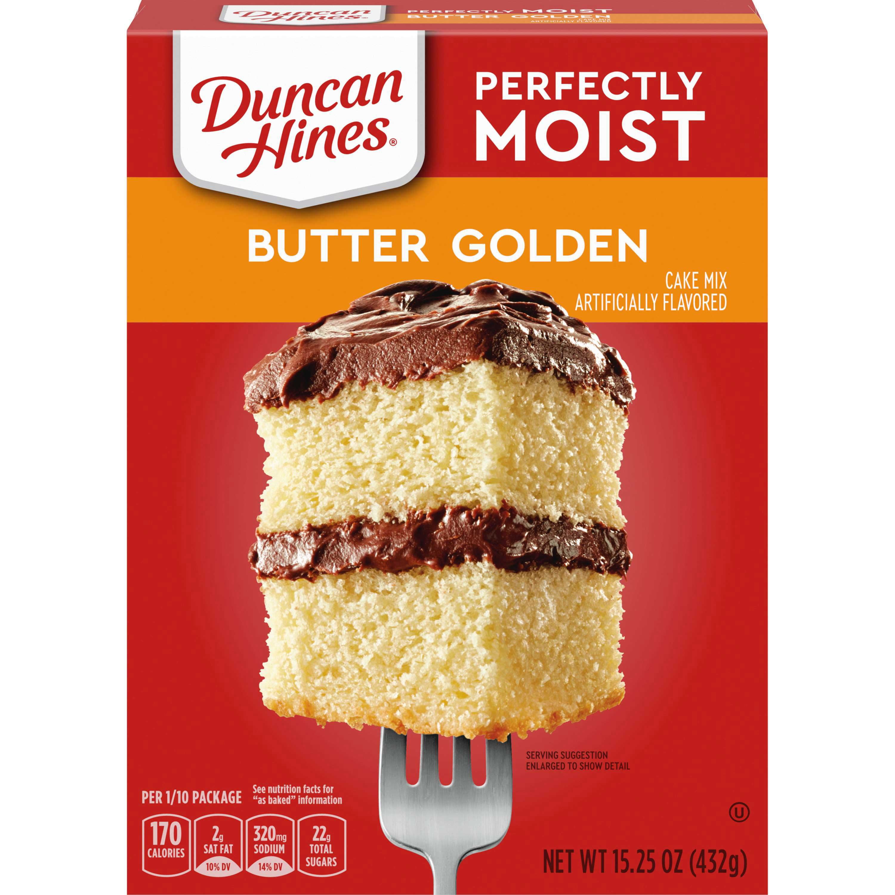 Duncan Hines Perfectly Moist Butter Golden Cake Mix, 15.25 Ounce -- 12 per case