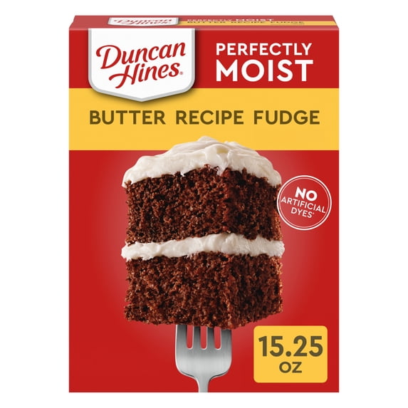 Duncan Hines Butter Recipe Fudge Flavored Cake Mix, 15.25 oz.