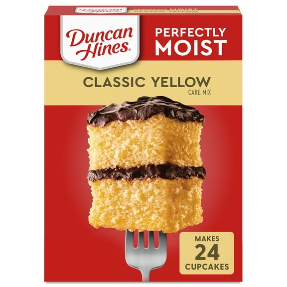 (4 pack) Duncan Hines Perfectly Moist Classic Yellow Cake Mix, 15.25 oz
