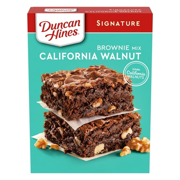 Duncan Hines Signature California Walnut Brownie Mix, 17.6 oz. Pack of 2