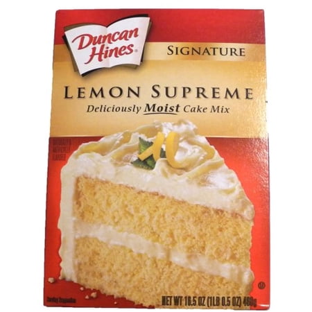 Duncan Hines Signature Deliciously Moist Lemon Supreme Cake Mix 16.5 Oz. (3 Pack)