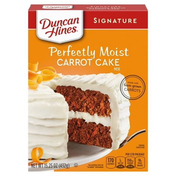 Duncan Hines Signature Perfectly Moist Carrot Cake Mix - 15.25 oz Packaging May Vary (Pack of 2)