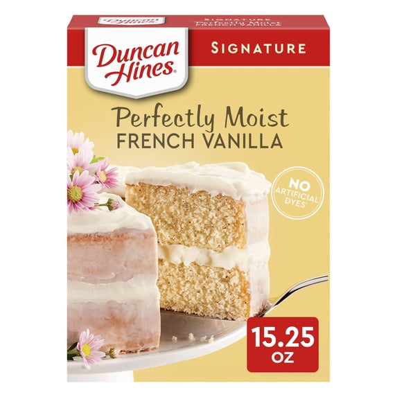 Duncan Hines Signature Perfectly Moist French Vanilla Cake Mix, 15.25 oz