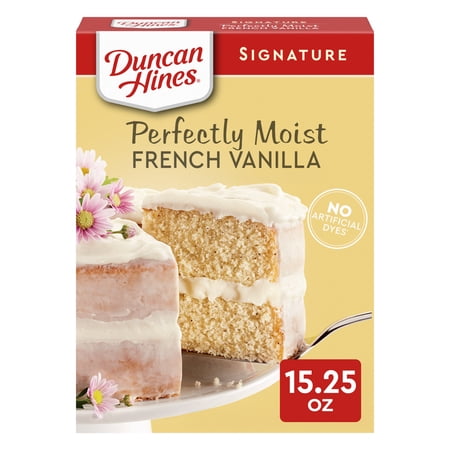 Duncan Hines Signature Perfectly Moist French Vanilla Cake Mix, 15.25 oz.