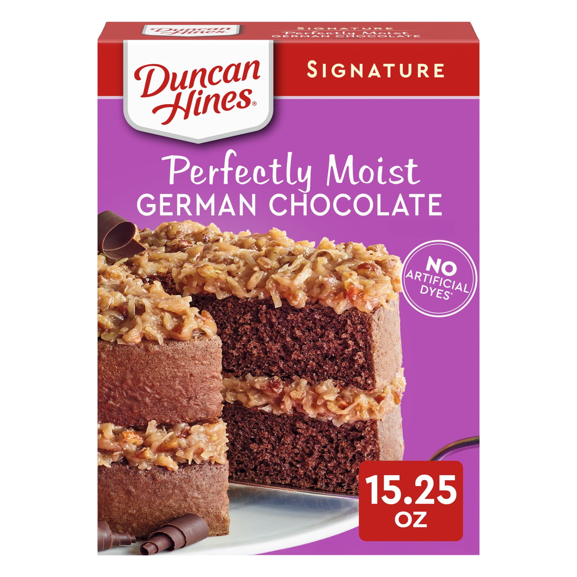 Duncan Hines Signature Perfectly Moist German Chocolate Cake Mix, 15.25 oz.