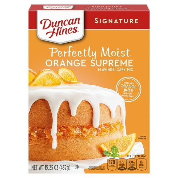 Duncan Hines Signature Perfectly Moist Orange Supreme Cake Mix - 15.25 oz