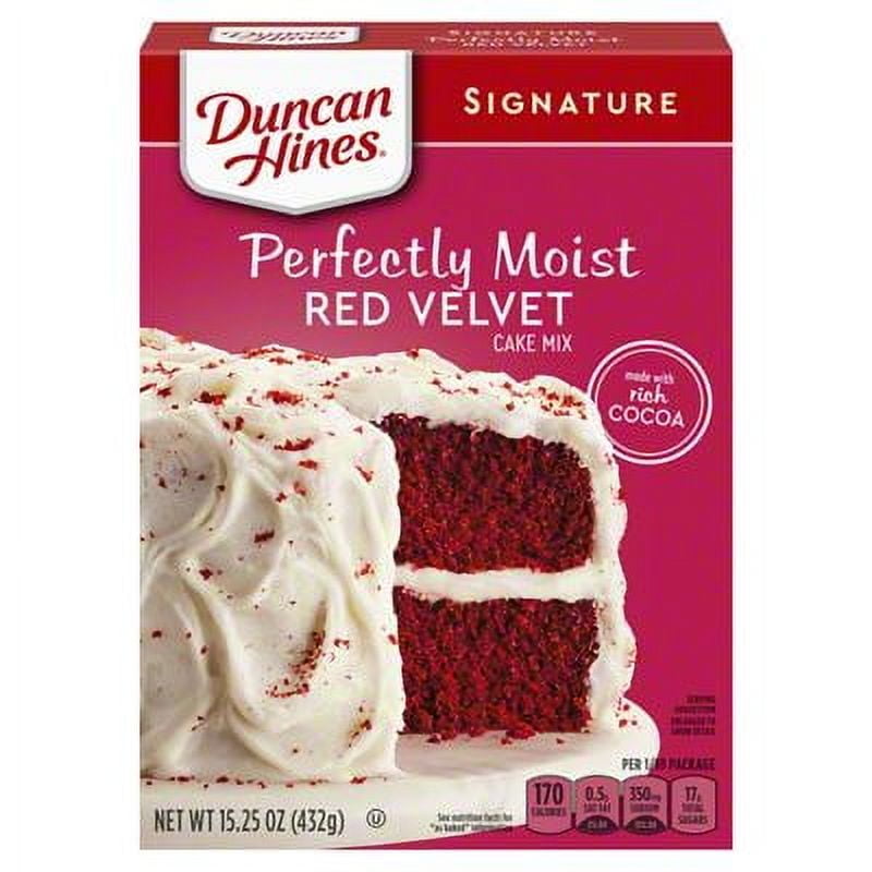 Duncan Hines Signature Perfectly Moist Red Velvet Cake Mix, 15.25 oz