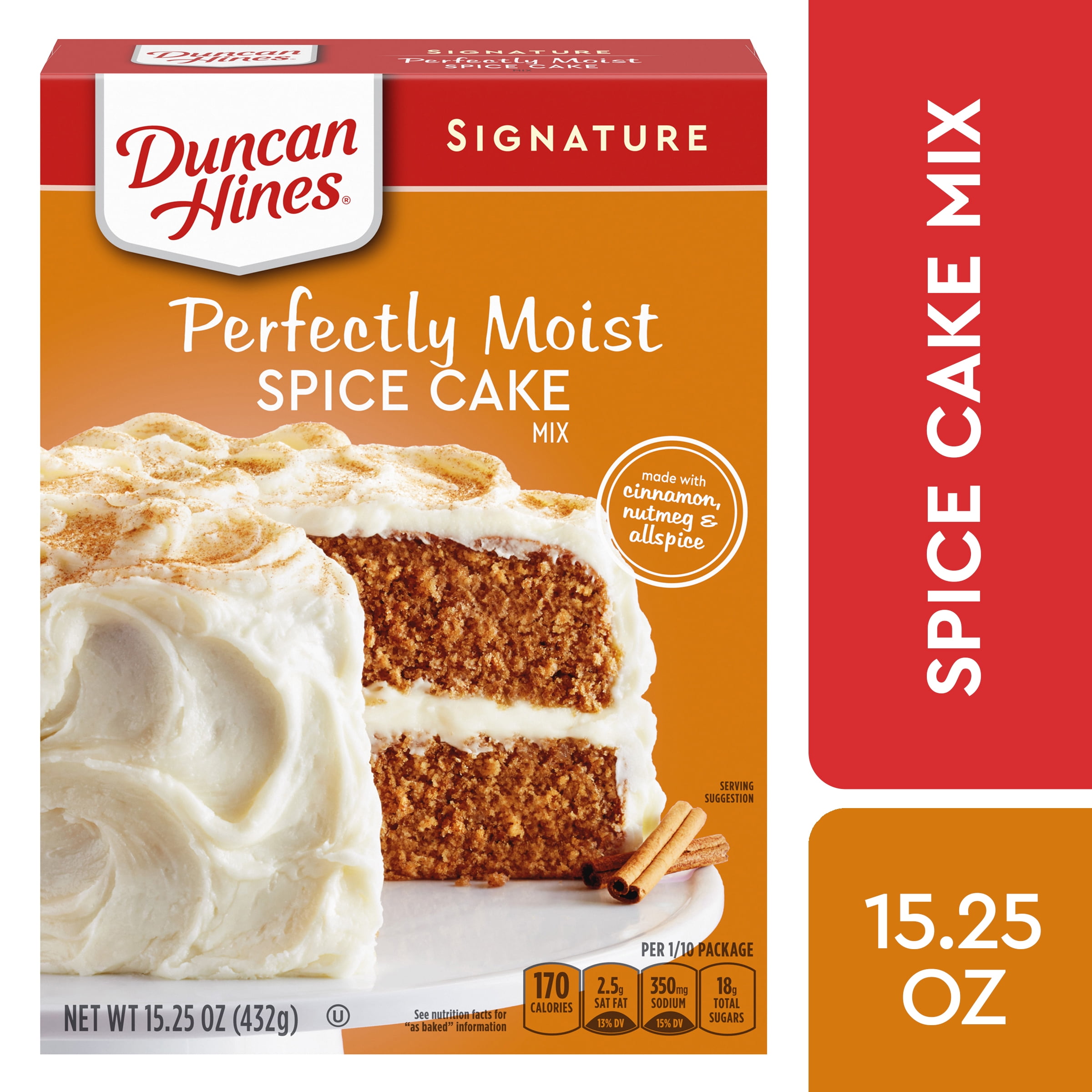 Duncan Hines Signature Perfectly Moist Spice Cake Mix, 15.25 oz