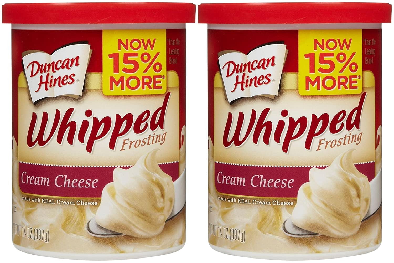 Duncan Hines Whipped Cream Cheese Frosting, 8 - 14 OZ Cans