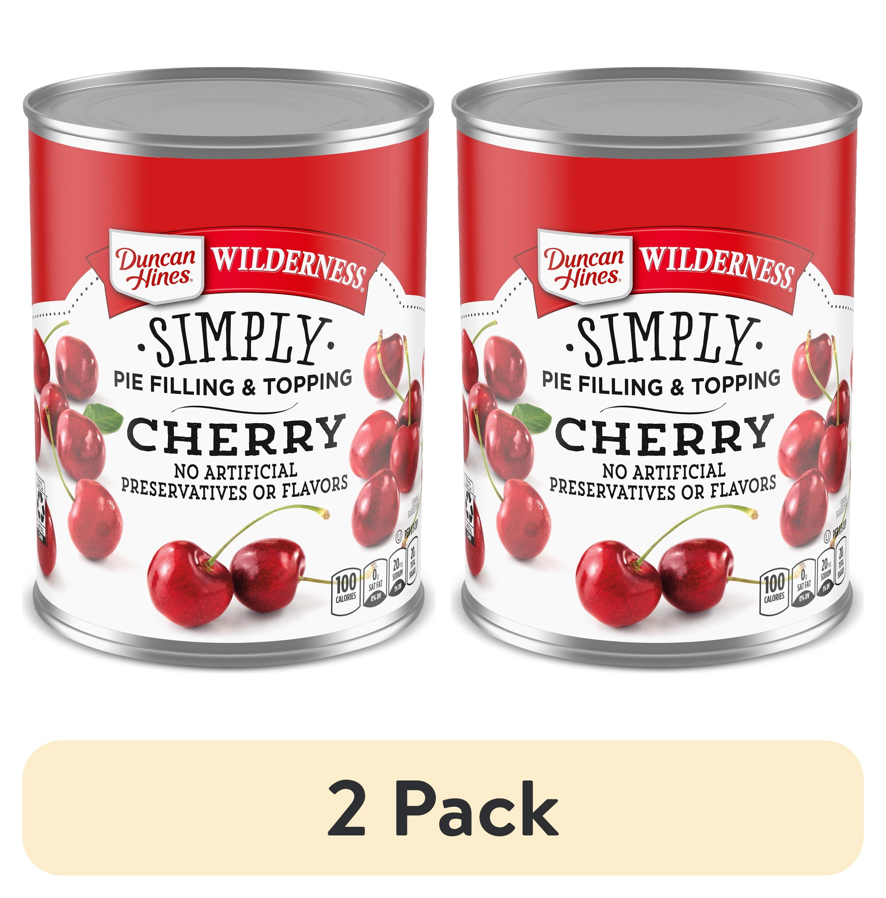 (2 pack) Duncan Hines Wilderness Cherry Pie Filling and Topping, 21 oz