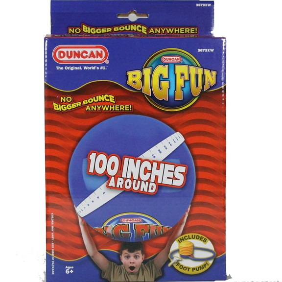 Duncan Mega Bounce Big Fun XL Ball with Foot Pump - Red