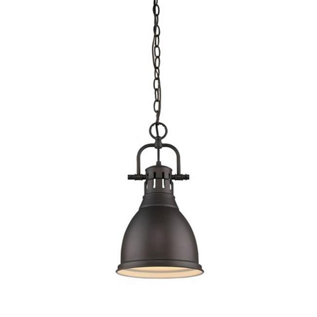 Transitional Duncan Mini Pendant in Aged Brass and Rubbed Bronze