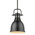 thumbnail image 1 of Yep by Golden Lighting Duncan 1-light 9in Rod Hung Pendant in Matte Black, 1 of 10