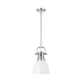 thumbnail image 1 of Yep by Golden Lighting Duncan 1-light 9in Rod Hung Pendant in Chrome and Matte White shade, 1 of 5