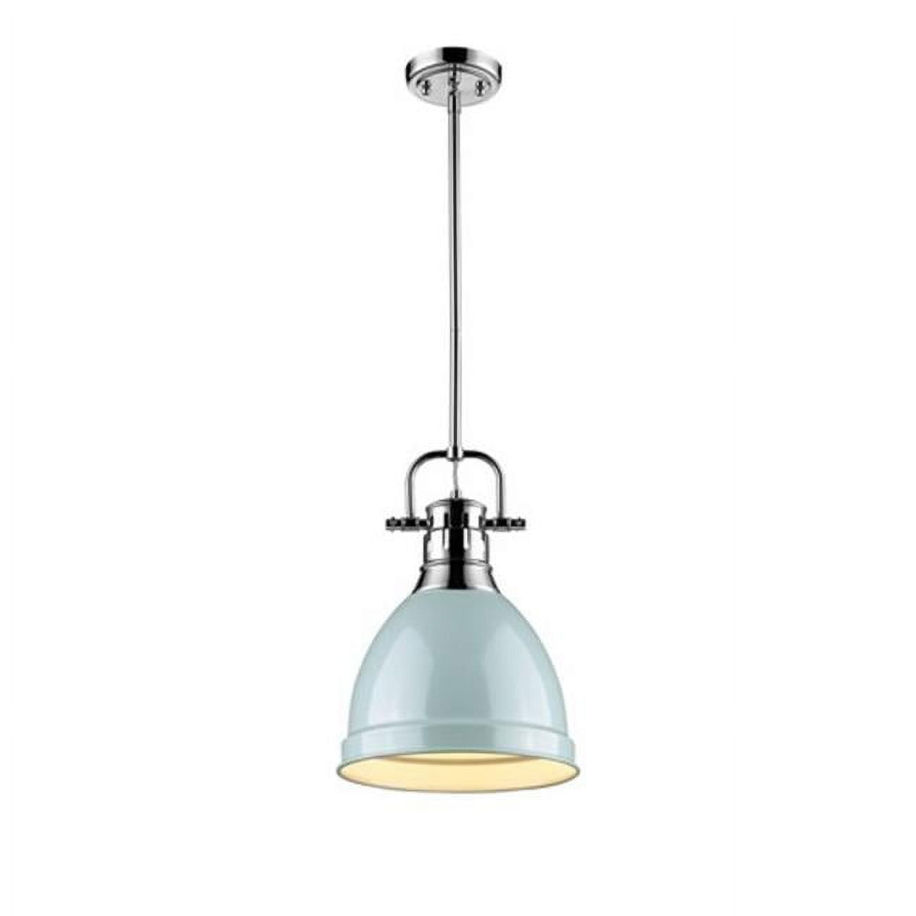 Duncan Chrome and Seafoam Mini Pendant Light