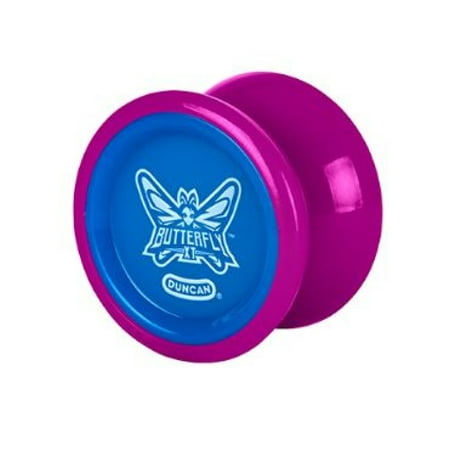 Duncan Toys Butterfly XT Yo-Yo with String, Ball Bearing Axle and Plastic Body, String Trick Yo-Yo, Purple with Blue Cap