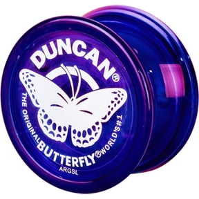 Duncan Toys Butterfly Yo-Yo, Beginner Yo-Yo with String, Steel Axle and Plastic Body, Purple